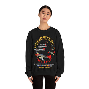 Unisex Heavy Blend Crewneck Sweatshirt - Army - AAC - 332nd Fighter Group - Red Tails - Protect Force