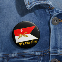 Load image into Gallery viewer, Custom Pin Buttons - 9th Cavalry Regiment
