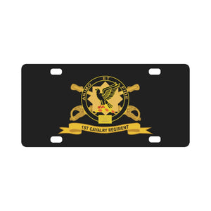 Army - 1st Cavalry Regiment w Br - Ribbon Classic License Plate