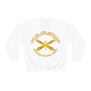 Unisex Heavy Blend Crewneck Sweatshirt - Army - 2nd Bn 4th Field Artillery Regt - 105mm w Arty Br