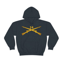 Load image into Gallery viewer, Unisex Heavy Blend Hooded Sweatshirt - Army - 24th Infantry Regiment Branch Wo Txt
