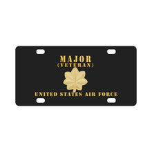 Load image into Gallery viewer, USAF - Major - MAJ - Veteran X 300 - Hat Classic License Plate
