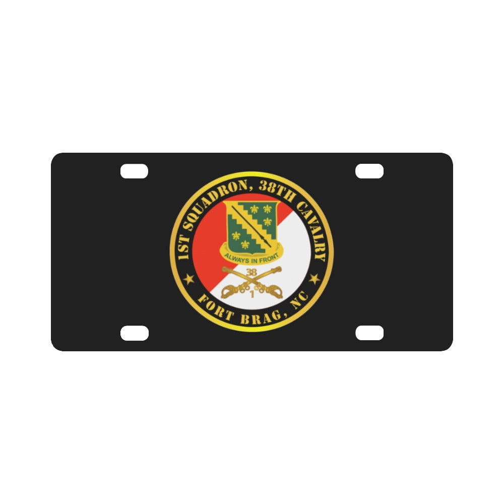 Army - 1st Squadron, 38th Cavalry - Fort Bragg, NC w DUI - Cav Branch X 300 Classic License Plate