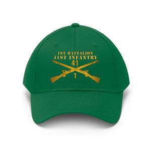 Unisex Twill Hat - 1st Battalion, 41st Infantry - Direct to Garment (DTG) - Printed