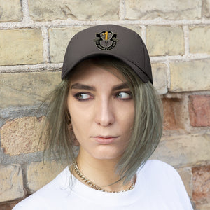 Unisex Twill Hat - 1st Special Forces Group (SFG) (Airborne) Crest YELLOW  "1" - Direct to Garment (DTG) - Printed