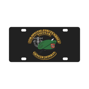 SOF - 7th SFG VN - Beret Dagger DUI - V1 Classic License Plate