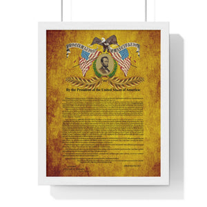 Premium Framed Vertical Poster - Emancipation Proclamation - January 1, 1863