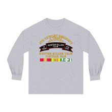 Load image into Gallery viewer, Unisex Classic Long Sleeve T-Shirt - Army - F Troop, 4th Cavalry, Hunter Killer Team, Vietnam War with Vietnam Service Ribbons
