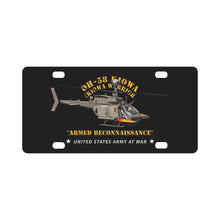 Load image into Gallery viewer, Army - OH-58 Kiowa - Armed Reconnaissance Classic License Plate
