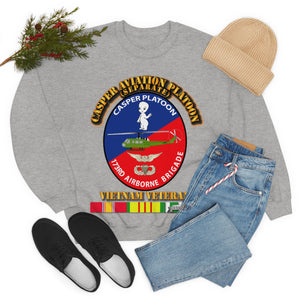 Unisex Heavy Blend Crewneck Sweatshirt - Army - Casper Aviation Platoon - Vietnam Veteran - w Txt