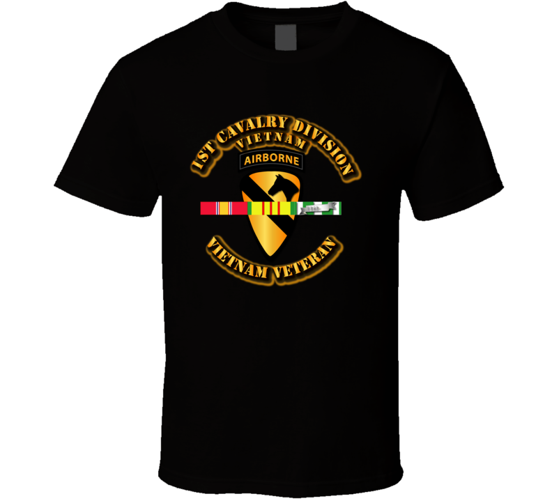 Ist Cavalry Division (Airborne) w SVC Ribbons T Shirt