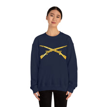 Load image into Gallery viewer, Unisex Heavy Blend Crewneck Sweatshirt - Army - Infantry Branch - Crossed Rifles
