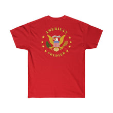 Load image into Gallery viewer, Unisex Ultra Cotton Tee - Army - 57th Artillery Brigade - Distinctive Unit Insignia (DUI) with Artillery Branch and Ribbon - American Patriot
