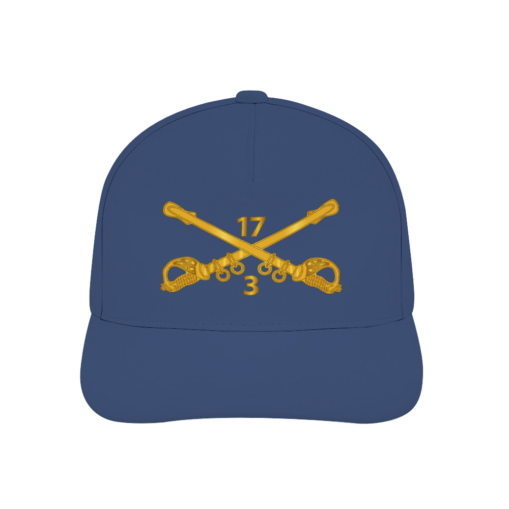  3rd Squadron 17th Cavalry Regiment Branch wo Txt - AOP Unisex Adjustable Curved Bill Baseball Hat