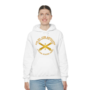 Unisex Heavy Blend™ Hooded Sweatshirt - Army - 2nd Bn 4th Field Artillery Regt - 105mm w Arty Br