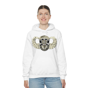 Unisex Heavy Blend Hooded Sweatshirt - SOF - Airborne Badge - SF - DUI