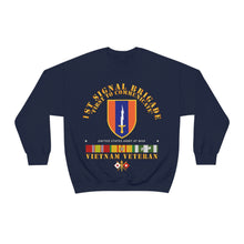 Load image into Gallery viewer, Unisex Heavy Blend Crewneck Sweatshirt - Army - 1st Signal Bde SSI w VN SVC
