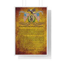 Load image into Gallery viewer, Premium Framed Vertical Poster - Emancipation Proclamation - January 1, 1863
