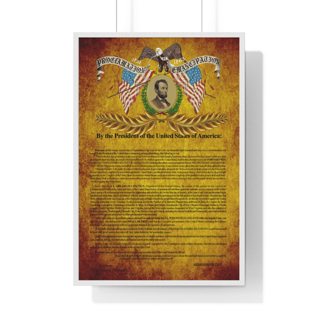 Premium Framed Vertical Poster - Emancipation Proclamation - January 1, 1863