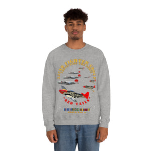 Unisex Heavy Blend Crewneck Sweatshirt - Army - AAC - 332nd Fighter Group - Red Tails - Protect Force