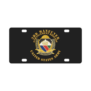 Army - 3rd Maneuver Enhancement Brigade - DUI - US Army Classic License Plate