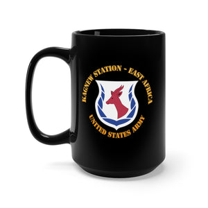 Black Mug 15oz - Army - Kagnew Station - East Africa No Gradient