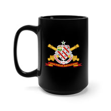 Load image into Gallery viewer, Black Mug 15oz - Army - 8th Field Artillery w Br - Ribbon
