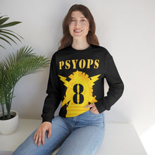 Load image into Gallery viewer, Unisex Heavy Blend Crewneck Sweatshirt - Army - PSYOPS w Branch Insignia - 8th Battalion Numeral - Line X 300 - Hat
