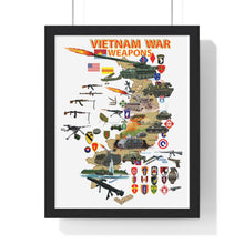 Load image into Gallery viewer, Premium Framed Vertical Poster - Map - Vietnam Units -with Wpns - Equipment
