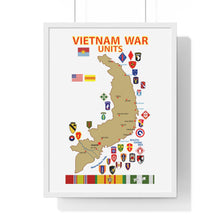 Load image into Gallery viewer, Premium Framed Vertical Poster - Map - Vietnam Units - 3 wo DS
