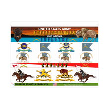 Load image into Gallery viewer, Horizontal Matte Poster - United States Army &quot;Buffalo Soldier&quot; Unit Insignia - Infantry and Cavalry
