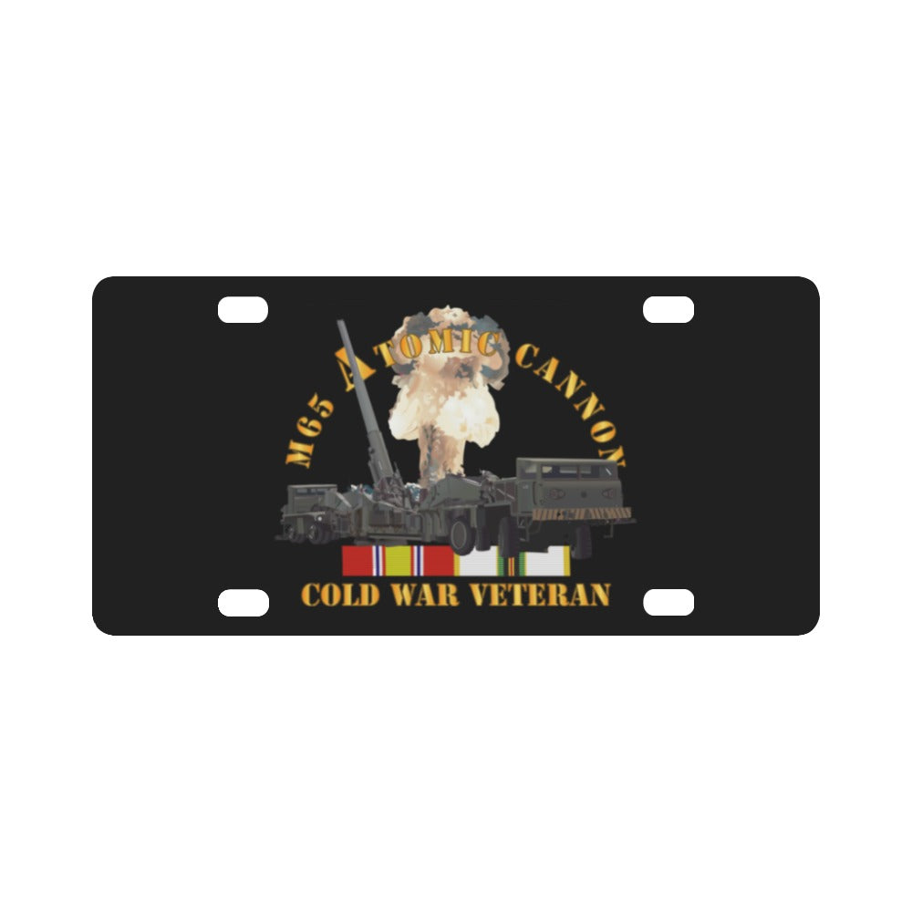 Army - M65 Atomic Cannon - Cold War Vet w COLD SVC Classic License Plate