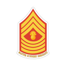 Load image into Gallery viewer, Kiss-Cut Stickers - USMC - Enlisted Insignia - E9 - Master Gunnery Sergeant (MGySgt) - Dress Blue - Bottom Txt t X 300
