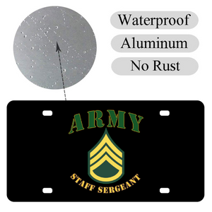 [Made in USA] Custom Aluminum Automotive License Plate 12" x 6" - Army - ARMY -  SSG