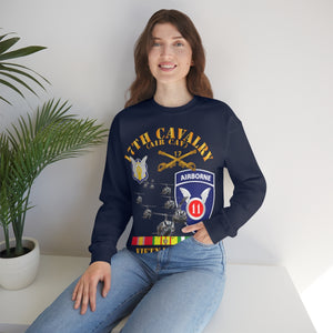 Unisex Heavy Blend Crewneck Sweatshirt - Army - 17th Cavalry (Air CAv) - 11th Airborne Division w SVC