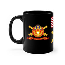 Load image into Gallery viewer, Black mug 11oz - Army 57th Artillery Brigade - DUI with Branch - 57th Artillery Brigade - SSI w Branch - Ribbon
