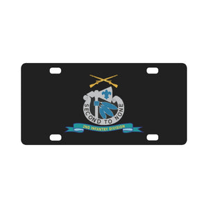 Army - 2nd Infantry Division - w Br - Ribbon Classic License Plate