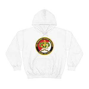Unisex Heavy Blend Hooded Sweatshirt - Army - 3rd Armored Cavalry Regiment DUI - Red White - Blood and Steel