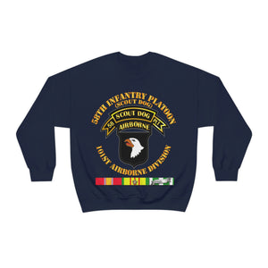 Unisex Heavy Blend Crewneck Sweatshirt - Army - 58th Infantry Platoon - Scout Dog - w VN SVC