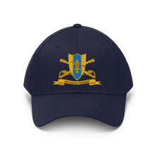 Load image into Gallery viewer, Unisex Twill Hat - Army - 4th Cavalry Regiment w Br - Ribbon - Direct to Garment (DTG) Printing
