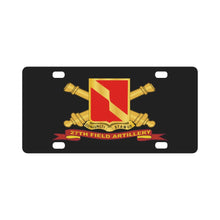 Load image into Gallery viewer, Army - 27th Field Artillery w Br - Ribbon Classic License Plate
