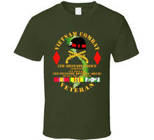 Load image into Gallery viewer, Army - Vietnam Combat Veteran W 5th Military Police Co W 5th Id T Shirt
