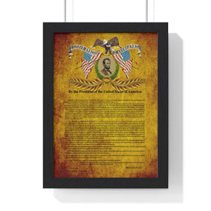 Premium Framed Vertical Poster - Emancipation Proclamation - January 1, 1863