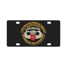 Load image into Gallery viewer, SOF - 7th SFG - Airborne Badge Classic License Plate
