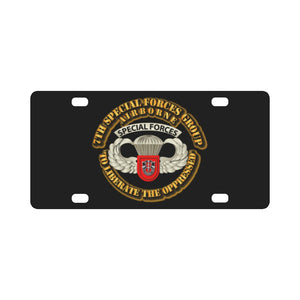 SOF - 7th SFG - Airborne Badge Classic License Plate