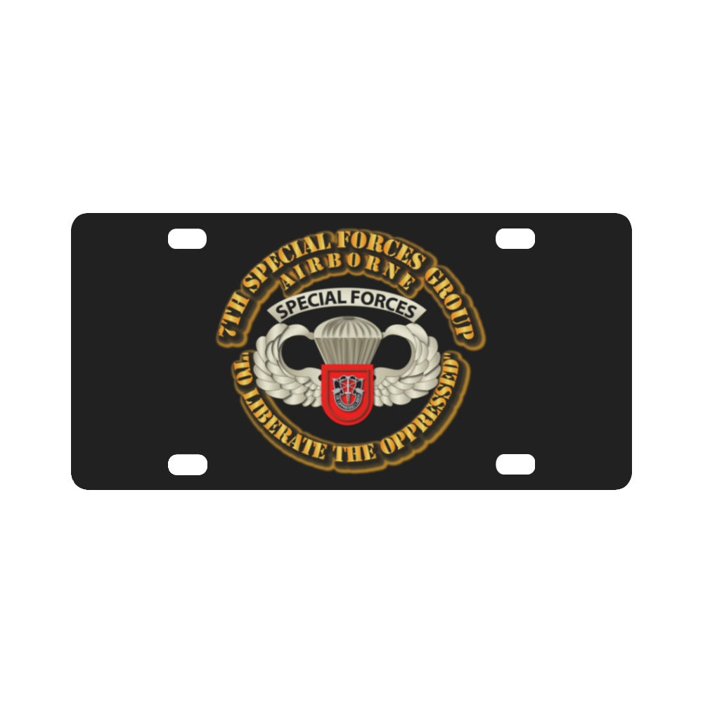 SOF - 7th SFG - Airborne Badge Classic License Plate