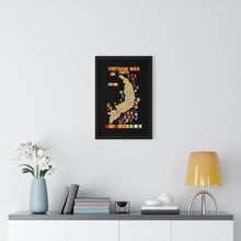 Load image into Gallery viewer, Premium Framed Vertical Poster - Map - Vietnam Units - 3 wo DS - Black
