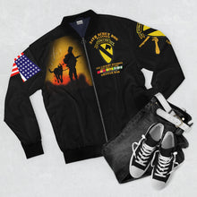 Load image into Gallery viewer, Men&#39;s AOP Bomber Jacket - Army - Vietnam Veteran - 34th Infantry Scout Dog Platoon - 1st Cavalry Division
