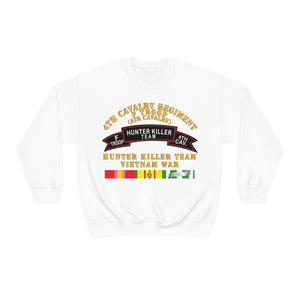 Unisex Heavy Blend Crewneck Sweatshirt - Army - F Troop, 4th Cavalry, Hunter Killer Team, Vietnam War with Vietnam Service Ribbons