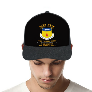 Adult Denim Black Baseball Hat - 36th Wing - Anderson Air Force Base - Guam